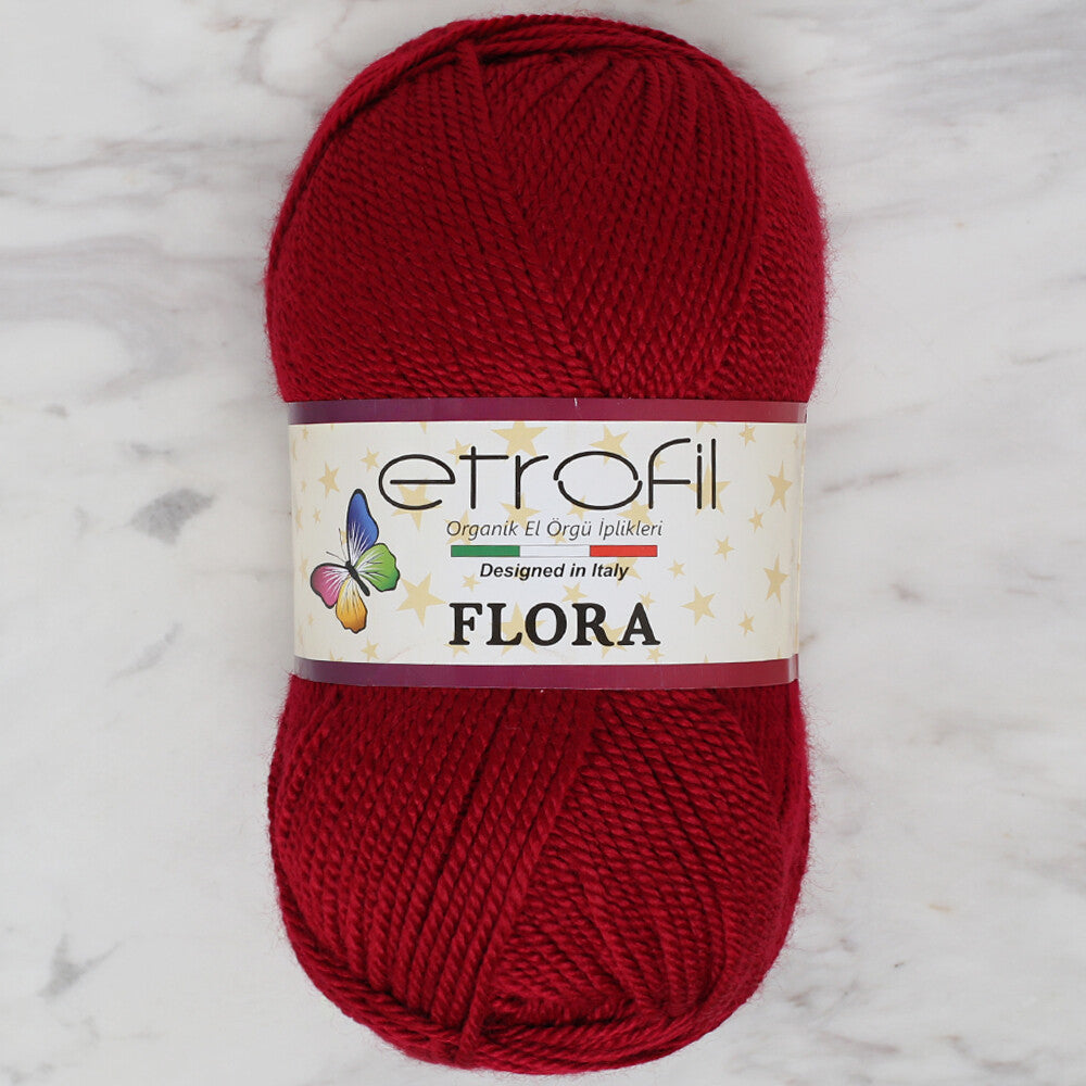 Etrofil Flora Koyu Kırmızı El Örgü İpi - 73034